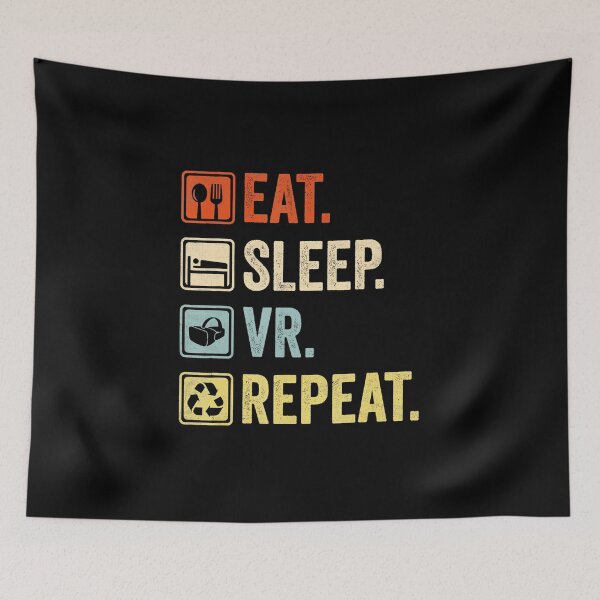 Item preview, Eat Sleep VR Repeat Funny Virtual Reality Gamer  designed and sold by FGTV2021.