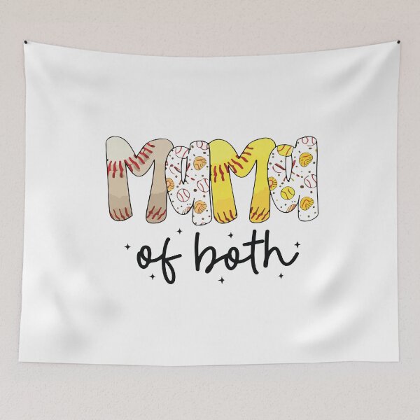 Item preview, Mama of Both Baseball Softball Mom Funny Sports Mom Gift   designed and sold by kiralynstration.