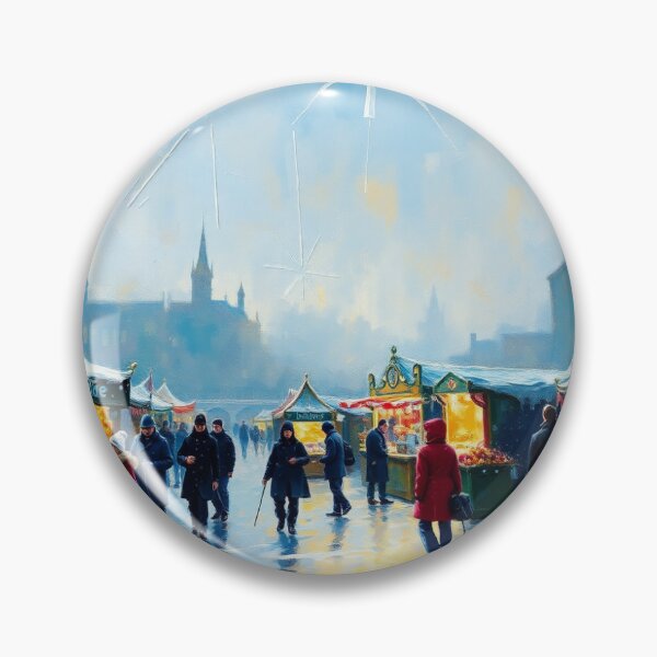 Artikelvorschau, Ein Frostmarkt an der Themse, im Stil von Renoir. entworfen und verkauft von oldMastersofart.