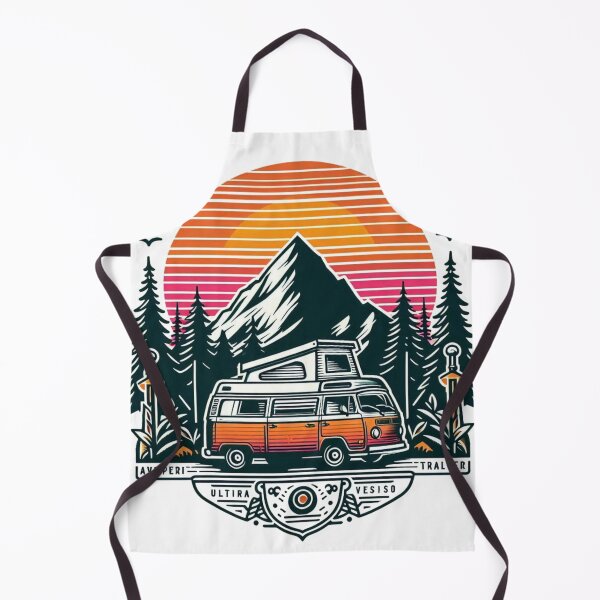 Item preview, Retro Van Life Mountain Sunset Adventure designed and sold by Cindralith.
