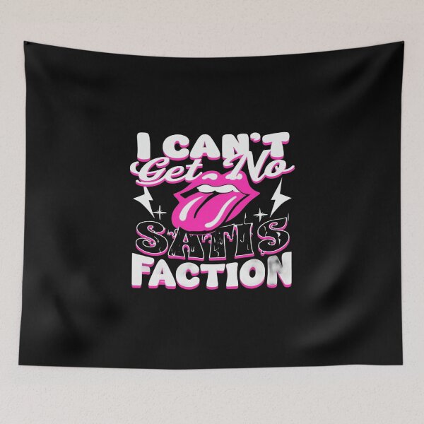 Item preview, Rock Style “I Can’t Get No Satisfaction” Retro Mouth & Lightning Graphic Design designed and sold by Bright Nest Studio.