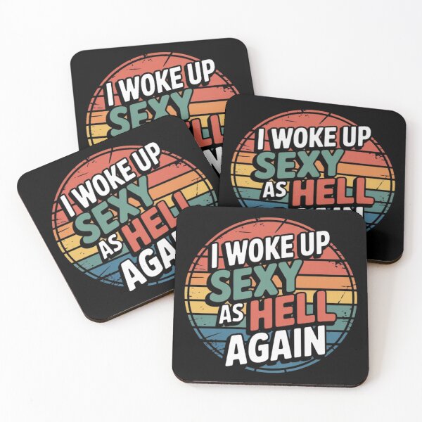 Item preview, I Woke Up Sexy As Hell Again Retro Sunset Vintage Typography designed and sold by PROPera-design.