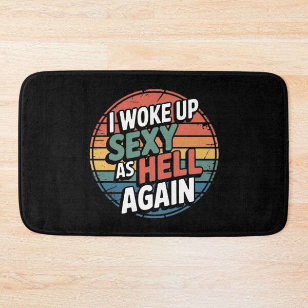Item preview, I Woke Up Sexy As Hell Again Retro Sunset Vintage Typography designed and sold by PROPera-design.