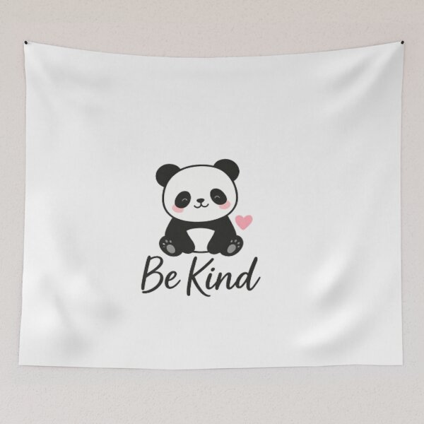 Item preview, Be Kind Cute Panda Sticker | Minimal Kawaii Panda Animal Design designed and sold by Lovestickerco.