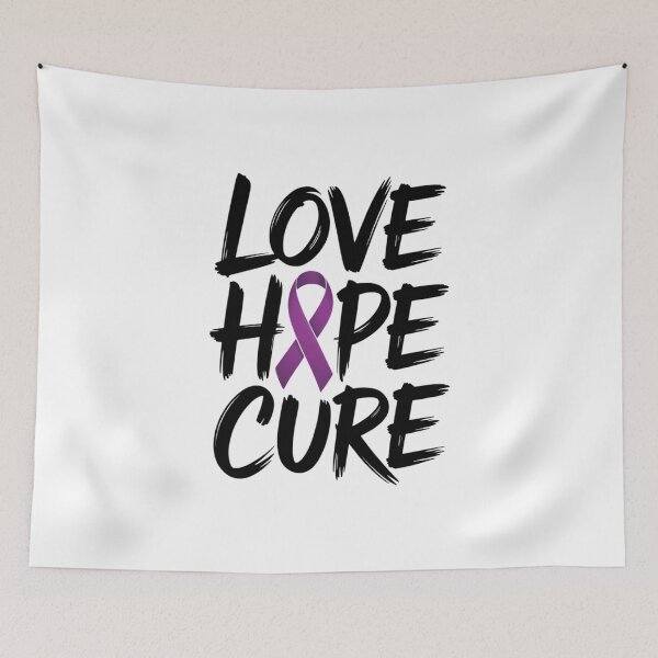 Item preview, Love Hope Cure Pancreatic Cancer Awareness Purple Ribbon designed and sold by FaithAbbott.