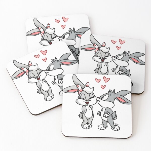 Item preview, Cute Bunny Couple Love Cartoon | Romantic Kawaii Rabbits | Adorable Valentine Aesthetic Design designed and sold by Aedition.