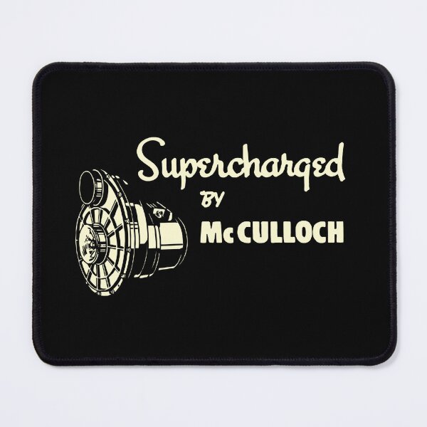 Item preview, Supercharged by McCulloch - vintage white print designed and sold by retropetrol.