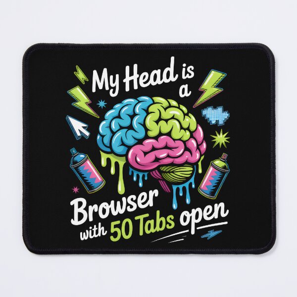 Item preview, ADHD Brain Psychology Overthinking Mental Health designed and sold by SplashTastic.