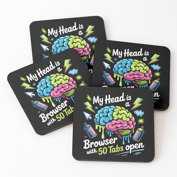 Item preview, ADHD Brain Psychology Overthinking Mental Health designed and sold by SplashTastic.