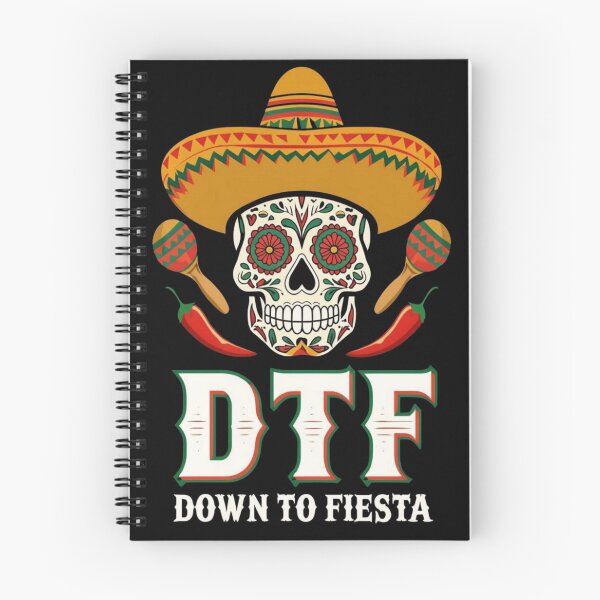 Item preview, DTF Down to Fiesta Sugar Skull Sombrero Party Design for Cinco de Mayo & Fun Nights designed and sold by Bright Nest Studio.