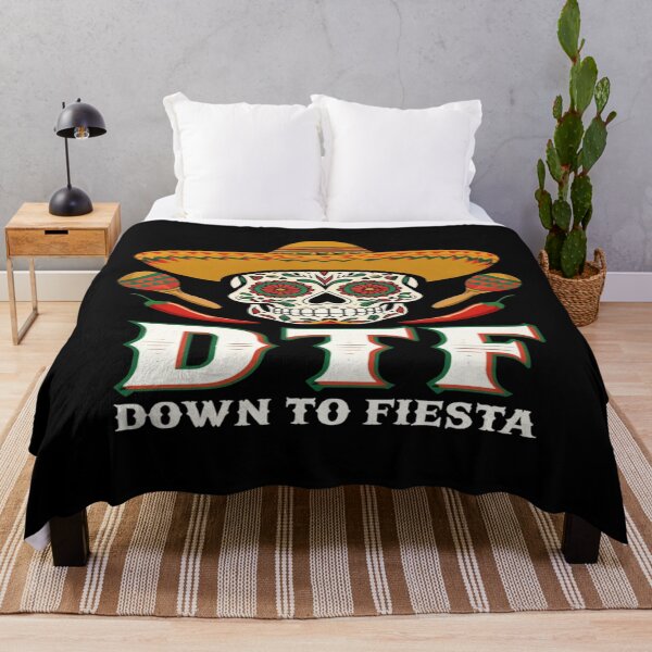 Item preview, DTF Down to Fiesta Sugar Skull Sombrero Party Design for Cinco de Mayo & Fun Nights designed and sold by Bright Nest Studio.