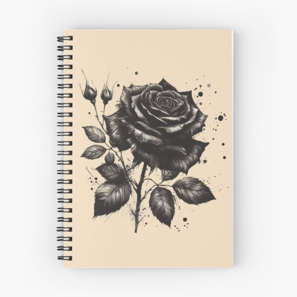 Item preview, Ink Rose – Black & White Botanical Tattoo Design designed and sold by Dogandesighn.