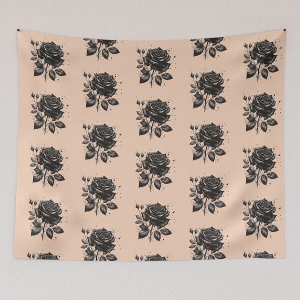 Item preview, Ink Rose – Black & White Botanical Tattoo Design designed and sold by Dogandesighn.