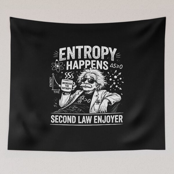 Item preview, Entropy Happens Shirt – Increase The Entropy Coffee Mug Design – Second Law of Thermodynamics Humor – Physics Nerd T-Shirt designed and sold by RollFuzzy.