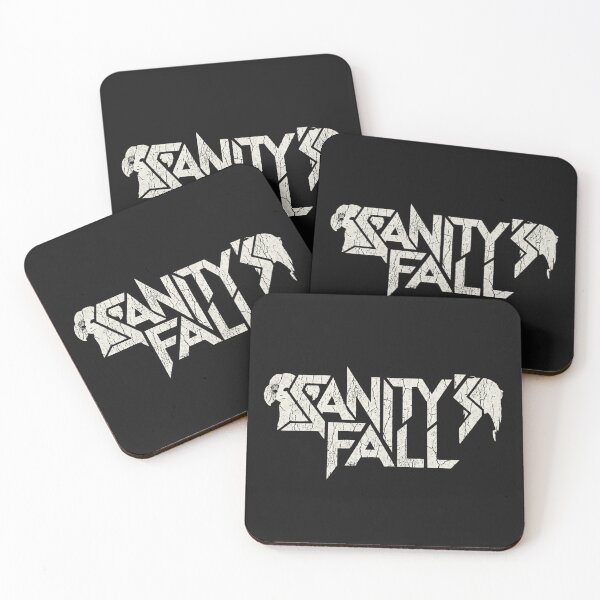 Item preview, Sanity Falls Black Metal Band Logo T-Shirt - Sally Face Horror Game Fan Art Apparel designed and sold by GeniePixel.