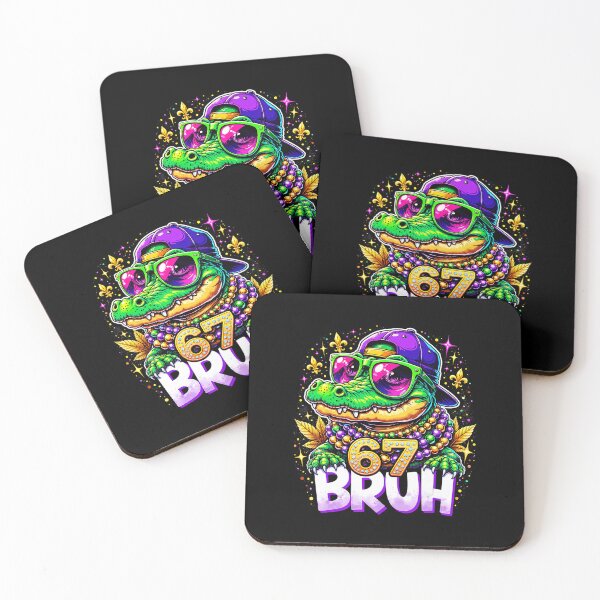 Item preview, 67 Bruh Mardi Gras Alligator Funny Birthday designed and sold by gladysenglish.