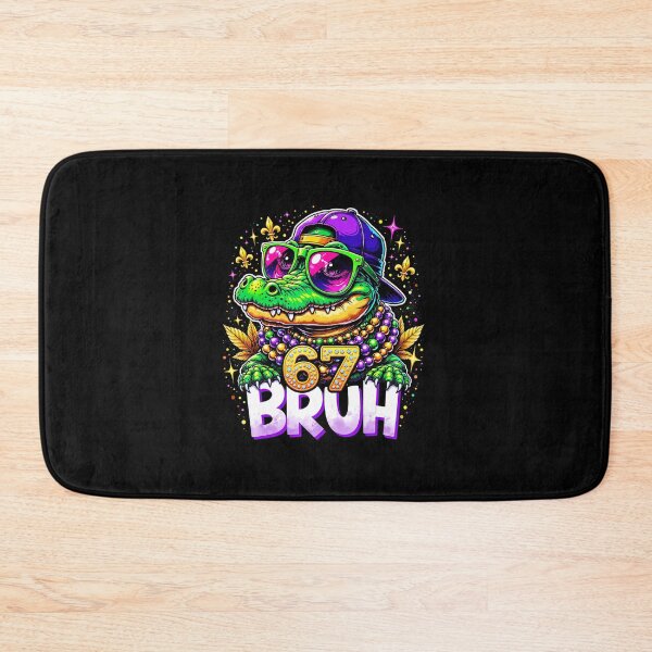 Item preview, 67 Bruh Mardi Gras Alligator Funny Birthday designed and sold by gladysenglish.