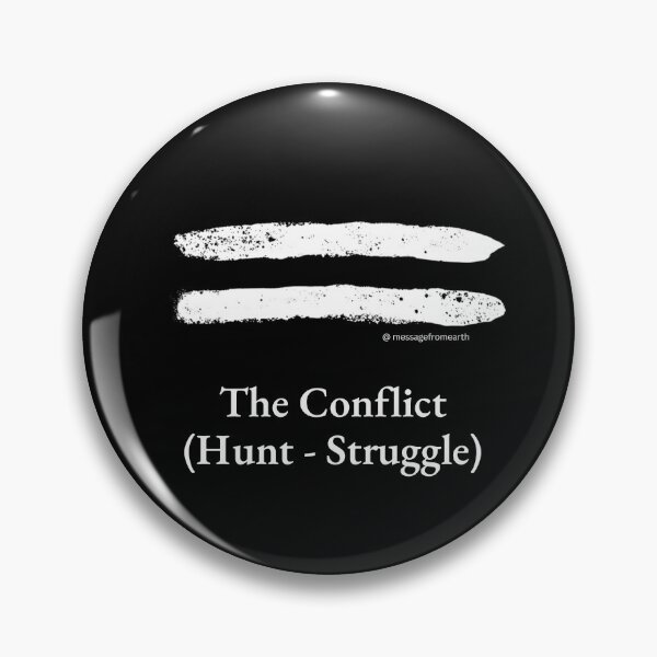 Item preview, Conflict - Neolithic Cipher - Hunt and Struggle - Minimalist T-Shirt - #3 designed and sold by Message from Earth.