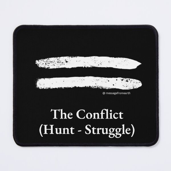 Item preview, Conflict - Neolithic Cipher - Hunt and Struggle - Minimalist T-Shirt - #3 designed and sold by Message from Earth.