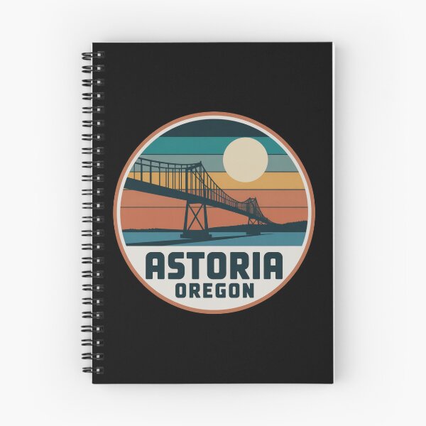 Item preview, Astoria Oregon: Striped Sunset Bridge Badge designed and sold by CircinusStore.