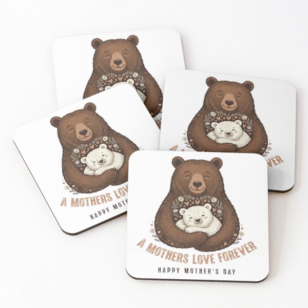 Item preview, Mama Bear and Cub A Mothers Love Forever Illustration designed and sold by FrostedCanvas.