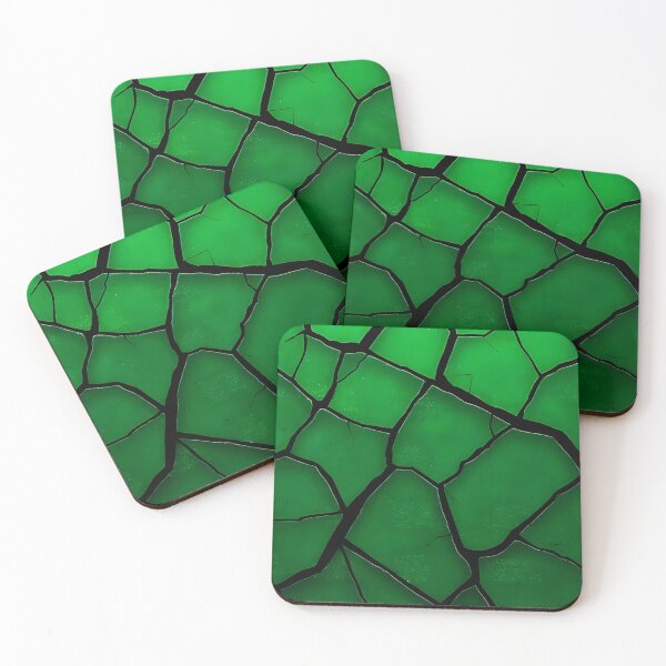 Item preview, Emerald Cracked Texture Abstract Pattern designed and sold by Peac7e.