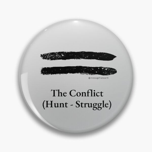 Item preview, Conflict - Neolithic Cipher - Hunt and Struggle - Minimalist T-Shirt - #2 designed and sold by Message from Earth.