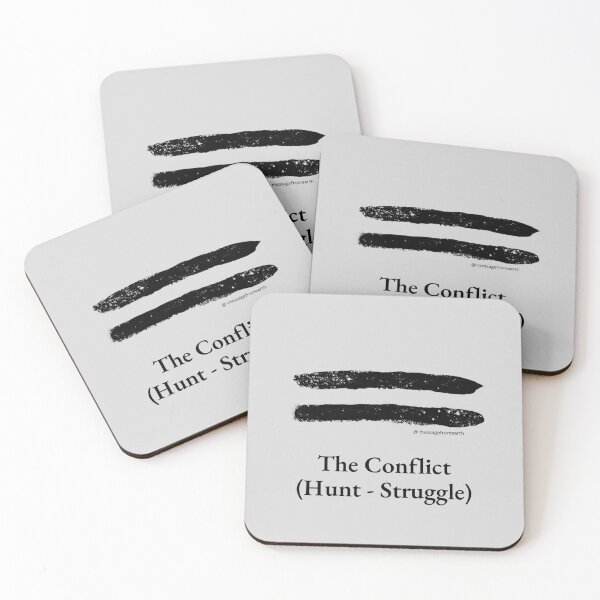Item preview, Conflict - Neolithic Cipher - Hunt and Struggle - Minimalist T-Shirt - #2 designed and sold by Message from Earth.