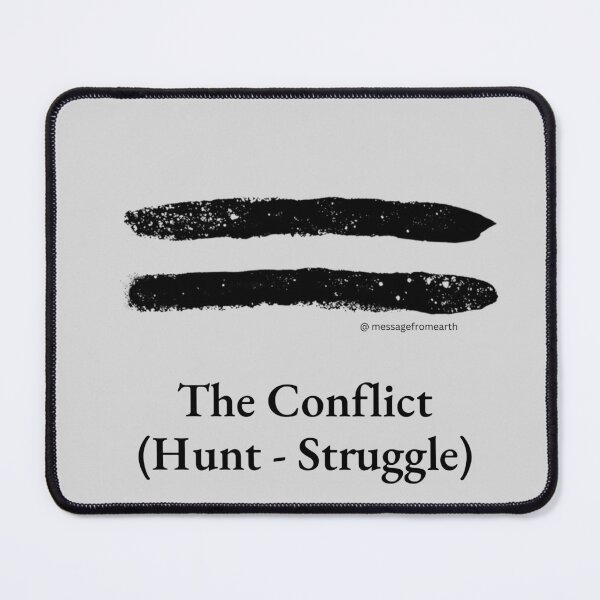 Item preview, Conflict - Neolithic Cipher - Hunt and Struggle - Minimalist T-Shirt - #2 designed and sold by Message from Earth.