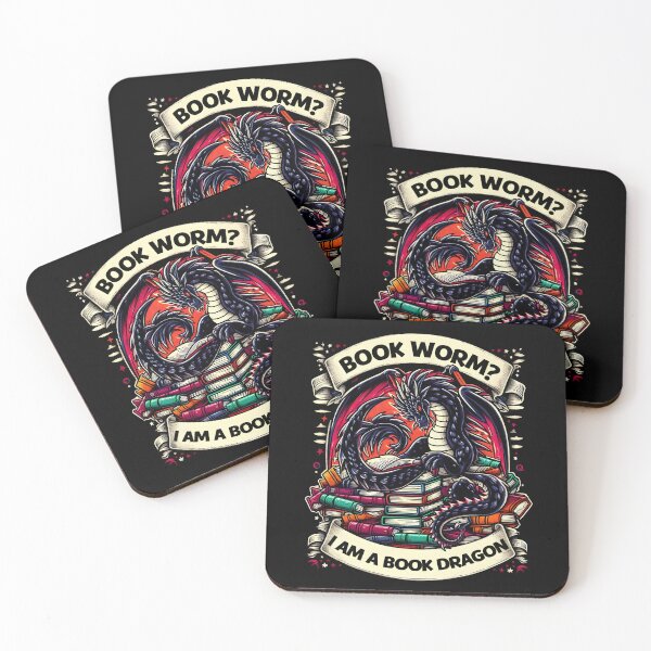 Item preview, Book Worm? No, I am a Book Dragon designed and sold by Boardgameo.