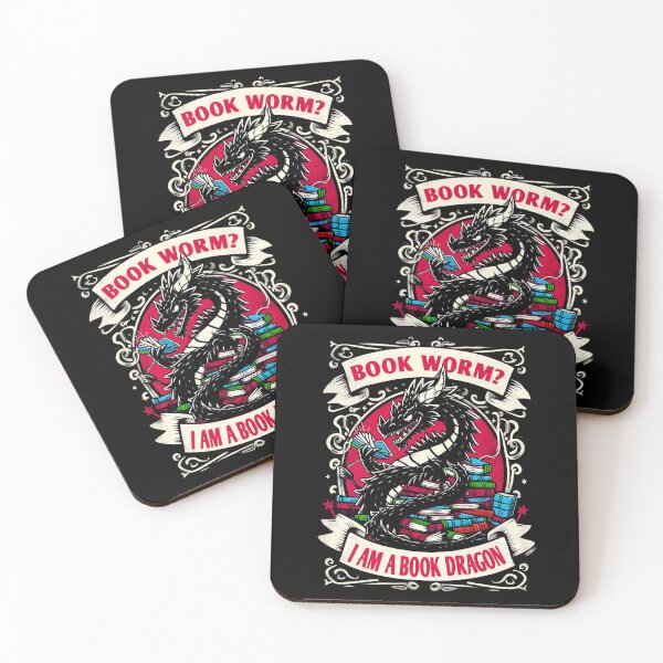 Item preview, Book Worm? No, I am a Book Dragon designed and sold by Boardgameo.