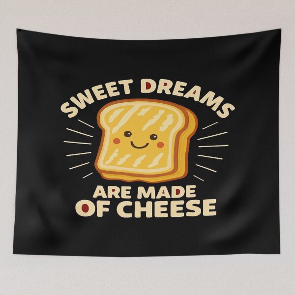 Item preview, Funny “Sweet Dreams Are Made of Cheese” Cute Grilled Cheese Pun Food Design designed and sold by Bright Nest Studio.