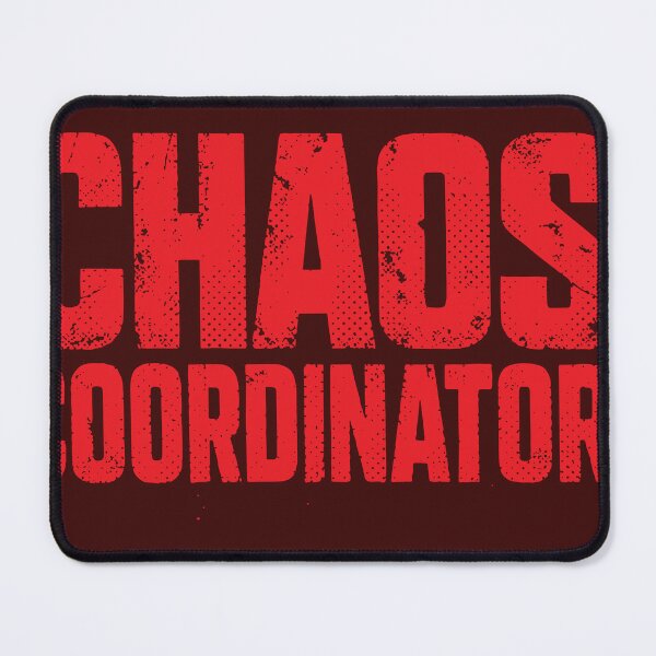 Item preview, A typography t-shirt design featuring the words CHAOS COORDINATOR stacked vertically designed and sold by Dejbar.