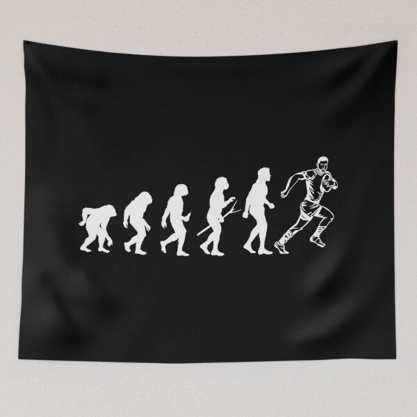 Item preview, Rugby Evolution Player Silhouette Funny Sports designed and sold by GabrieSketcham.