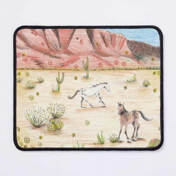 Item preview, Mustangs having fun | Wild horses | Rocky Mountains  designed and sold by aliekesdrawings.