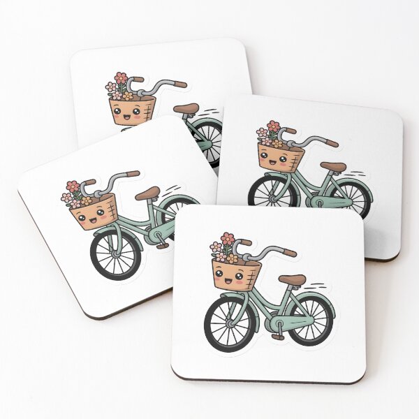 Item preview, Cute Kawaii Bicycle – Cycling Lover Sticker designed and sold by DesignEG.