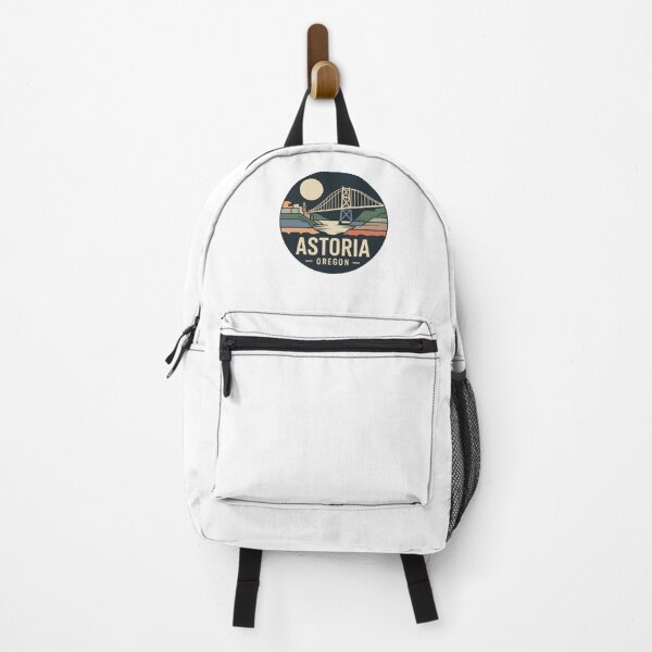 Item preview, Astoria Oregon: Retro Bridge & Skyline Badge designed and sold by CircinusStore.