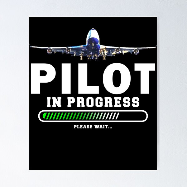 Item preview, Pilot In Progress Airplane Funny Shirt designed and sold by Emberglowo.