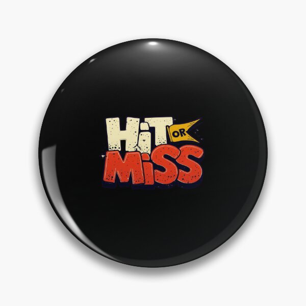 Item preview, Retro “Hit or Miss” Bold Block Letter Design for Gamers, Trend Lovers & Aesthetic Fans designed and sold by Bright Nest Studio.