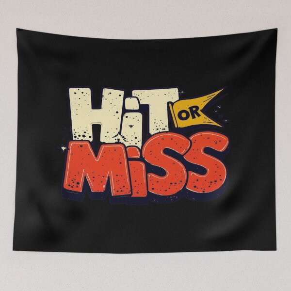 Item preview, Retro “Hit or Miss” Bold Block Letter Design for Gamers, Trend Lovers & Aesthetic Fans designed and sold by Bright Nest Studio.