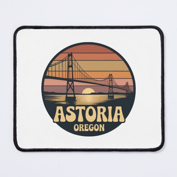 Item preview, Astoria Oregon: Retro Sunset Bridge Illustration designed and sold by CircinusStore.