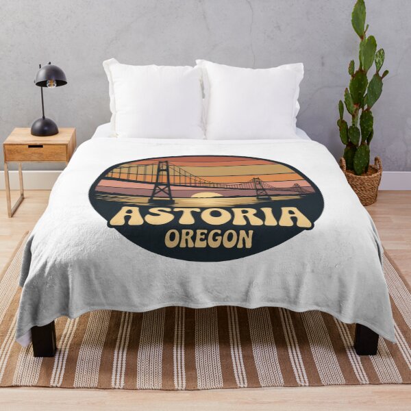 Item preview, Astoria Oregon: Retro Sunset Bridge Illustration designed and sold by CircinusStore.
