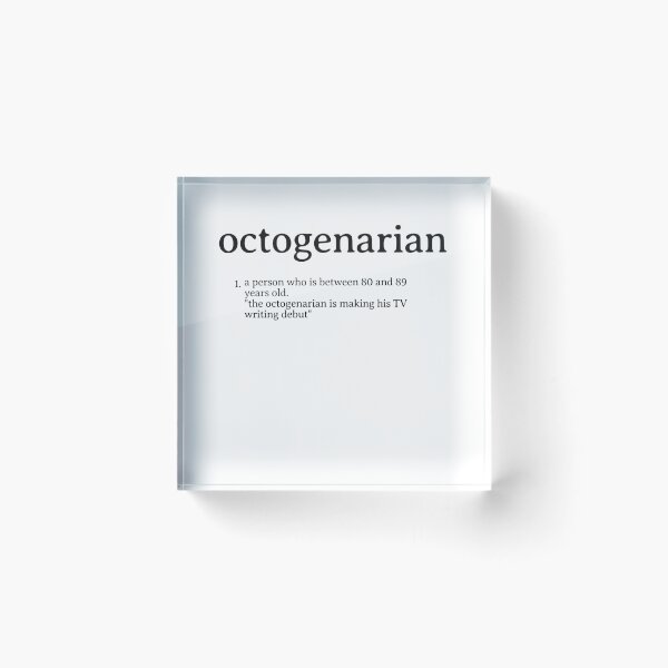 Item preview, Octogenarian definition funny birthday vintage design designed and sold by CeliaZnx.