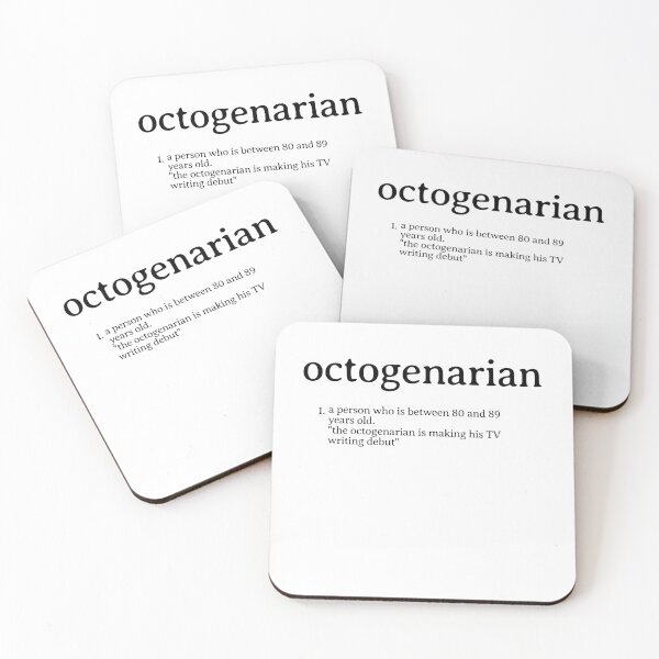 Item preview, Octogenarian definition funny birthday vintage design designed and sold by CeliaZnx.