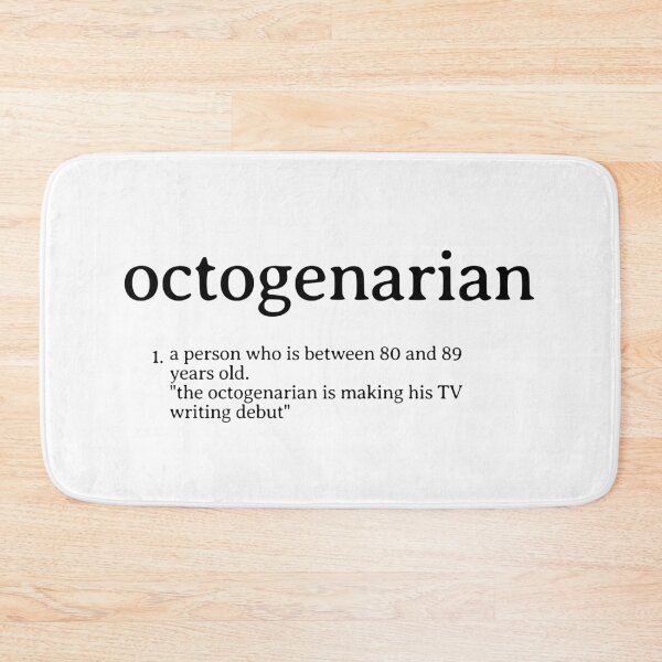 Item preview, Octogenarian definition funny birthday vintage design designed and sold by CeliaZnx.