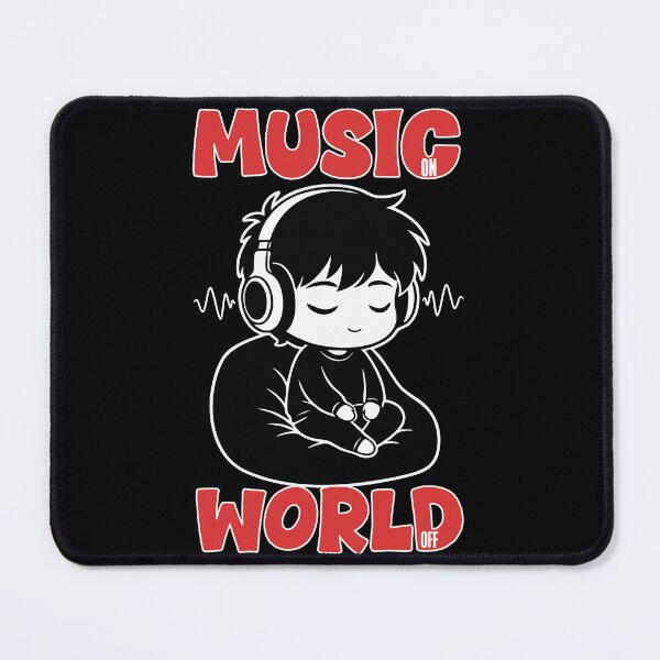 Item preview, Music On World Off Manga Zen Headphones designed and sold by PixelStudioBe.