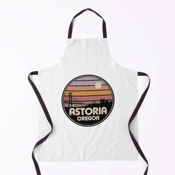 Item preview, Astoria Oregon: Retro Purple Sunset Bridge Badge designed and sold by CircinusStore.