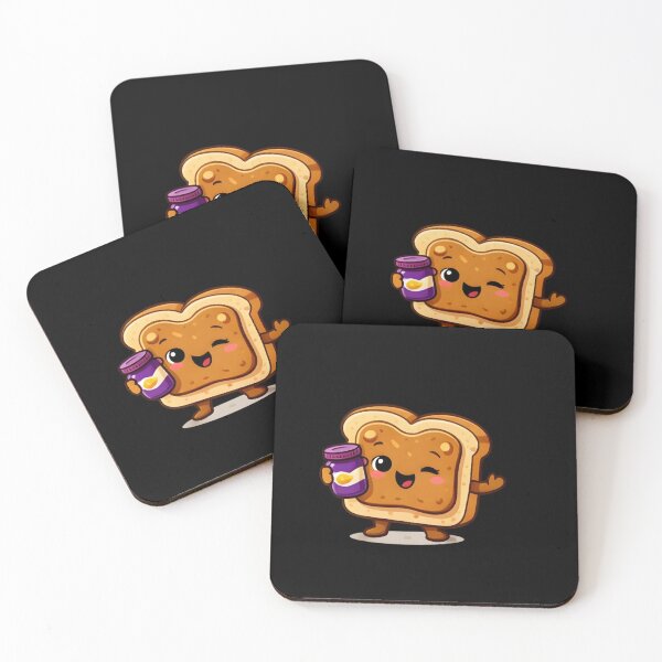 Item preview, Adorable Kawaii Peanut Butter  Jelly Toast Character designed and sold by Trendora90.