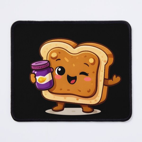 Item preview, Adorable Kawaii Peanut Butter Jelly Toast Character designed and sold by Trendora90.