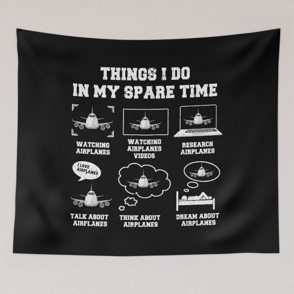Item preview, Airplane Lover Spare Time Aviation Shirt designed and sold by Emberglowo.